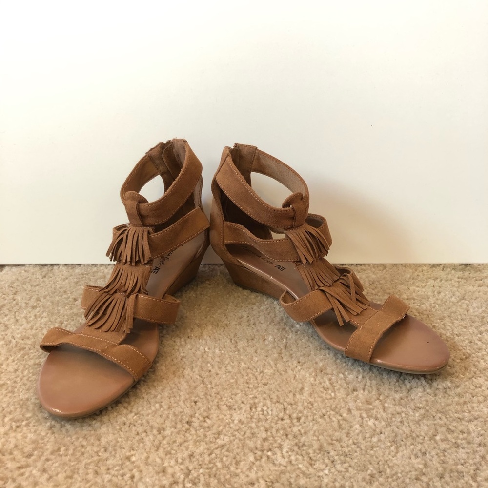 American Eagle Fringe Sandals